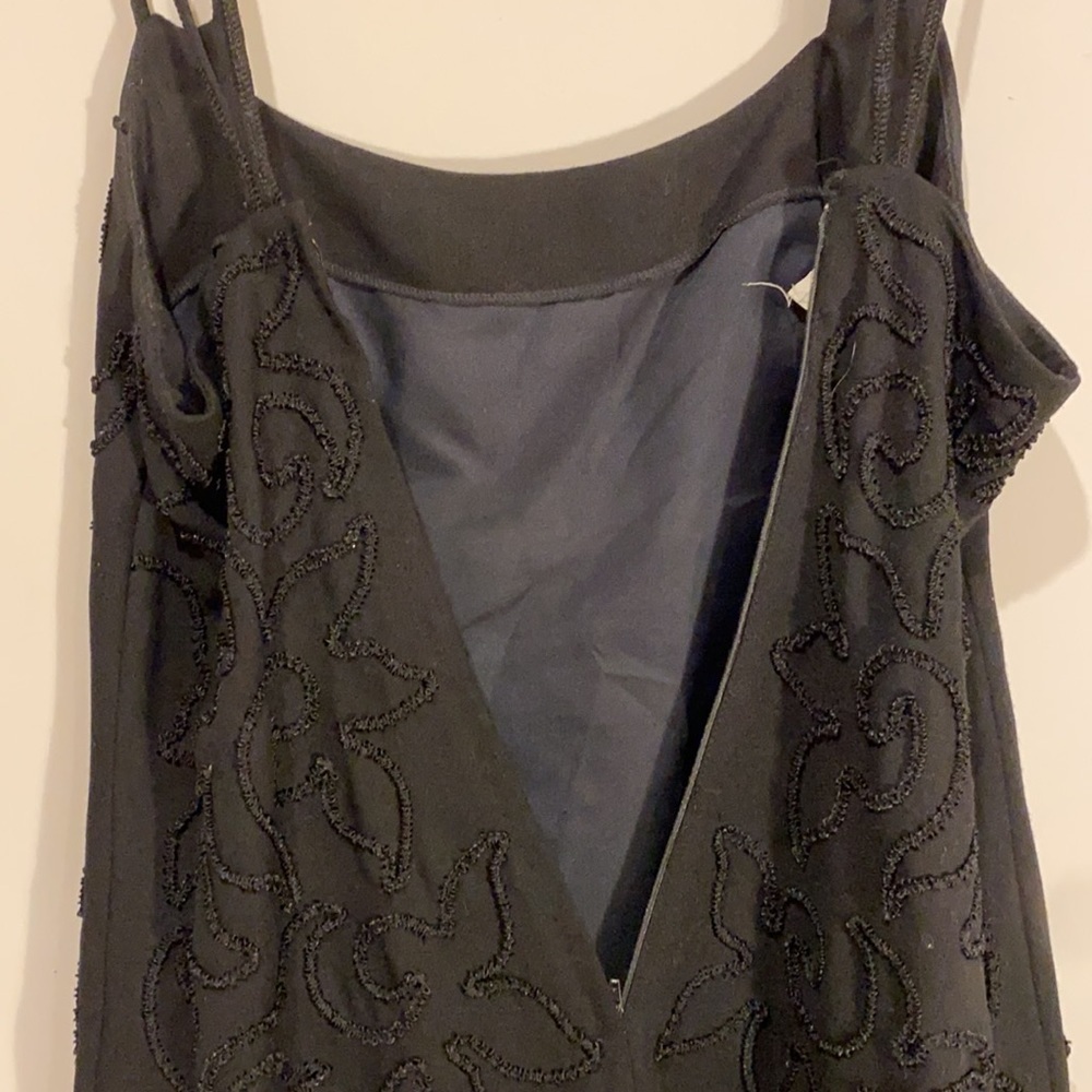 Vintage 70’s Travilla Strappy Black Cocktail Dress - Picture 6 of 10